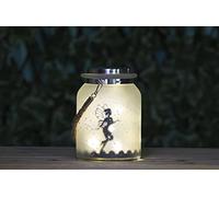 Garden Mile Solar Powered Hanging Fairy Lantern Frosted Glass Fairy Light Lamp Outdoor Indoor Mason Jar Lighting with 20 LEDs Firefly Lights Garden Solar Lantern Jar