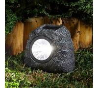 Garden Mile 1 x Solar Powered Rock Effect Outdoor Spotlights Garden Lighting Outdoor Lights Border Pathway Patio Decking Security Lights