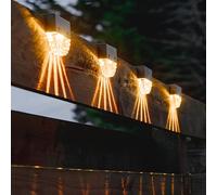 Garden Mile Solar Wall Lights Outdoor 4 Pack - Modern Black Square Motion Sensor Lights with Warm White & Colour Changing Modes, Waterproof Outdoor Fence & Patio Lighting, Energy-Saving Design