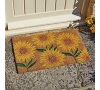 Garden Mile Sunflower Heavy Duty Outside Door Matt Indoor Large Front Door Mat Outdoor 100% Natural Coir Mat 75 x45 cm Camping Coir Doormats Hallway Entrance Mat Anti Slip Outdoor Mats