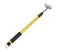 Garden Mile Telescopic Hand Held Garden Rake For Soil Adjustable Length Carbon Steel Lawn Levelling Rake With Soft Grip Handle Heavy Duty Gardening Tools Weeding Tool Garden Rakes For Lawns