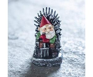 Garden Mile Throne Miniature Garden Gnome Figurine Resin Statues Outdoor Ornaments - Novelty Game Memorabilia Mini Garden Ornaments Sculpture for Indoor and Outdoor Home, Garden Decor - 10cm