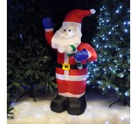 Garden Mile Traditional 4ft 1.2m Inflatable Christmas Santa Claus Snowman Illuminated Electric Blow Up Giant Xmas Festive Figure Father Christmas Ornaments Indoor Outdoor Décor