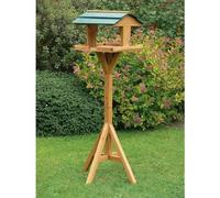 Garden Mile® Traditional Wooden bird table for Shelter for the garden free standing heavy duty wooden bird feeding station (H118 x W34 x D30cm)