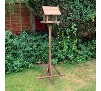 Garden Mile Traditional Wooden Bird Tables For The Garden Free Standing Heavy Duty Feeding Station For Garden Wildlife Easy Assembly Tall Bird Stands For Outdoor Accessories Decorative Table For Birds