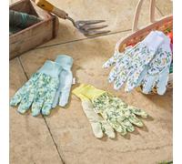 Garden Mile Triple Pack Garden Gloves Cotton Grips Multipack Strong Grip Gloves Mothers Day Breathable Outdoor Gardening Protection Non-Slip Breathable Multipurpose (Sicilian Lemon Triple Pack)