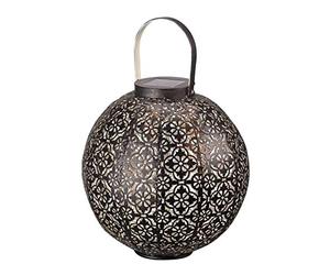 Garden Mile Turkish Style Solar Lantern with Warm White LEDs, Silhouette Effect Lamp Casting Shadows, Beautiful Lighting for Indoor Outdoor Patio, Gardens, Conservatories (Beautiful Bronze)