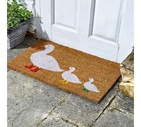 Garden Mile® Various Styles Of Large Novelty Printed Natural Coir Absorbent Entrance Doormat Vinyl Backed & Anti-Slip Rubber Floor Mat (Ducks In Boots Decoir Mat 75x45cm)