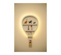 Garden Mile White Wooden Shelves, Children's Hot Air Balloon Shelf,