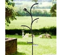 Garden Mile Wild Bird Feeder Station - Stylish Tree Look Hanging Bird Feeders with Many Hooks and Branches - Seed, Peanut, Sunflower and Fat Ball Bird Feeders Ideal for Outdoors, Graden, Patio
