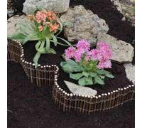 Garden Mile Willow Edging - Garden Fencing Lawn Edging Accessories - Willow Log Material - Outdoor Flexible Garden Edging Pathways & Driveways - Outdoor Border Fence for Garden (15cm x 200cm)