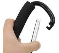 Garden Mile® X 2 Snap-Hook Easy Quick Release Safe Secure Grab Carabiner Portable Pram Buggy Bag Holder Carrier Extremely Useful Multi-Use Aluminium with Comfortable Handle Cushioned Grip Hook
