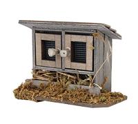 Garden Miniature Chicken Coop Hen House, 1/12 Scale Doll House Accessories, and Material, Kid-Friendly Toy, Fine Workmanship for Dollhouse