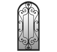 Garden Mirror Iron for Outdoor Use Mirror Black/Sand 100x45/70x30 cm vidaXL