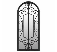 Garden Mirror Iron for Outdoor Use Mirror Black/Sand 100x45/70x30 cm vidaXL