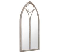 Garden Mirror Iron for Outdoor Use Mirror Black/Sand 100x45/70x30 cm vidaXL