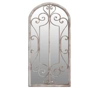 Garden Mirror Iron for Outdoor Use Mirror Black/Sand 100x45/70x30 cm vidaXL
