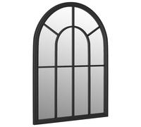 Garden Mirror Iron for Outdoor Use Patio Wall Hanging Mirror Black/Sand vidaXL
