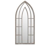 Garden Mirror Sand 70x30 cm Iron for Outdoor Use Hanging Wall vidaXL