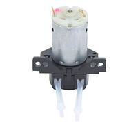 Garden Multi Functional Mini Right Angle 12V DC Peristaltic Liquid Pump, Dosing Hose Pump for Precise Fluid Transfer, Self Priming with Snap On Head for Labs Water Treatment Biotec (Black)