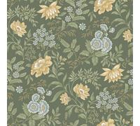 Garden Muse Wallpaper Sky Blue Evergreen Rasch 100029