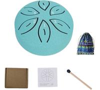 Garden Musical Rain Drum - 3 Inches 6 Notes Tongue Drum For Quick Learning And Creative Play(Blue)