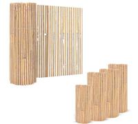 Garden Natural Split Bamboo Slat Fence, Bamboo Slat Screening Roll for Outdoor Privacy Wind/Sun Protection, Weatherproof Screen Fence Panels Garden Screening (2M x 3M)