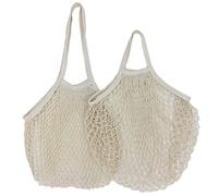 Garden Netting, 1pcs Reusable Shopping Bags Portable Net Bag Fruit Vegetable Storage Eco-Friendly Cotton Foldable Mesh, for Tote(Warm White 13,S 10x35x38cm)