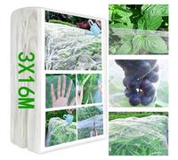Garden Netting - 3 x 16M, Insect Netting for Veg Patch Fine Mesh, Raised Bed Plant Covers Netting, Garden Tunnel Screen Barrier Net Protect Crop Vegetable Flower From Insect Pests Birds
