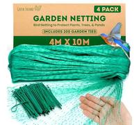 Garden Netting - 4 Pack Fully Stretched Anti Bird Netting - (4M x 10M) Bird Netting for Plants, Fruit, Seed and Pond Protection (50 Garden Ties Included)