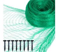 Garden Netting,Anti Bird Netting Kit with Plastic Ground Pegs,Green Garden Netting Mesh for Plants Fruit Veg Patch Grass Seeds,Pond Netting Cover,Garden Mesh Fence (4 * 5m+8*Pegs)