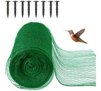 Garden Netting for Plants Fruit Veg Patch Grass Seeds, Pond Netting Cover, Plant Netting Protection Garden Mesh Fence, Anti Bird Netting Kit with Plastic Ground Pegs (4 * 5m)