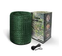 Garden Netting Kit (2x20m) GREEN - Heavy-Duty Woven Mesh Plant Net with 100 Cable Ties - Cat & Bird Fencing Pea Net for Seed, Fruit, Tree Protection - Reusable Anti-Insect Plant Cover