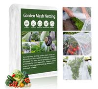 Garden Netting Mesh Ultra Fine - 3 X 5m Insect Protection Net, Fine Garden Netting for Vegetables, Fruits, Flowers & Crops, Butterfly Bird Protection, Greenhouse Row Covers & Raised Bed Barrier