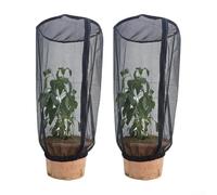 Garden Netting with Integrated Zipper for Secure Coverage of Tomato Plants Fruits Vegetables and Berry Bushes in Outdoor Gardens (2pcs large)