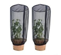 Garden Netting with Zipper for Supporting Healthy Tomato Development Fruits Vegetables Trees and Blueberry Bushes in Home Gardens (2pcs large)