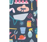Garden Notebook: 6 X 9 Ruled Journal, Lined Diary For Writing, Garden Tools Pattern On Blue Cover - A Useful Gift For The Person Who Loves Gardening