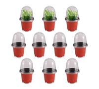 Garden Nursery Pot, Nursery Pots with Domes | 10 Piece Reusable Plant Pots with Moisture Dome | Maintain Humidity Temperature Improve Pots