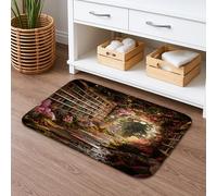 Garden Oasis Quick Dry Bath Mat, Floral Fantasy Absorbent Non Slip Shower Mat, Autumn Memory Foam Washable Bath Rugs for Bathroom Toilet Restroom Decorative 20x32 Inch
