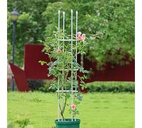 Garden Obelisk Arch, Metal Plant Support Stakes for Tomatoes, Roses, and Flowers - Weather-Resistant Trellis for Gardening, Vegetables, and Orchards