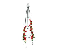 Garden Obelisk Climbing Plant Support Trellis 200cm Green Metal Pest Control