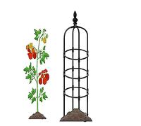 Garden Obelisk, Climbing Plant Support Trellis, 71" Height, 12.6" Diameter, Perfect for Roses and Vines, Metal Garden Arch for Vertical Gardening, Outdoor Decor.