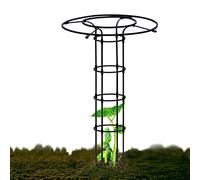 Garden Obelisk Plant Support 210cm (6.9ft) Metal Trellis for Indoor/Outdoor Use Rustproof Plant Holder for Flowers Vegetables Vines and Climbing Plants (Black)