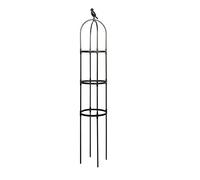 Garden Obelisk Trellis, Metal Plant Support for Tomatoes, Flowers, and Vegetables - Weatherproof Arch for Climbing Plants, Roses, and Gardening Decor