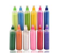 Garden Of Arts® Assorted Rangoli Colors Set - 12 Bottles Easy-Squeeze Tubes for Rangoli Design, Festival Decoration, Diwali, Holi, Wedding & Party Décor (Multicolor)