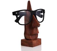 Garden Of Arts Wooden Eyeglass Spectacle Holder Handmade Nose Shaped Stand for Office Desk Home Decor Gifts