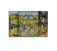 Garden of Earthly Delights Poster by Hieronymus Bosch Canvas Wall Art Picture Prints Hanging Photo Gift Idea Decor Homes Artworks 08x12inch(20x30cm)