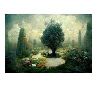 Garden of Eden Backdrop Tree of Life Photography Background Tree of Knowledge Backdrop Decors Fantasy Garden Fairy Forest Wonderland Backdrop for Kids Adult Artist Birthday Background 7x5ft
