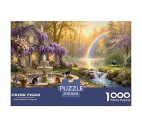Garden of Hope Wooden Jigsaw Puzzle Waterproof 1000 Piece Puzzles for Adults Gifts Colourful Home Decoration