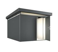Garden Office Building 3 x 4ft Biohort Insulated CasaNova Metal Dark Grey